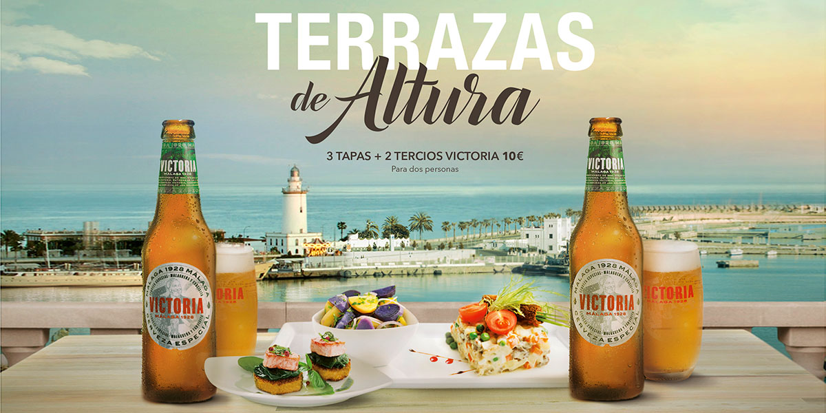 Fotografo gastronomia malaga terrazas altura cervezsas victoria