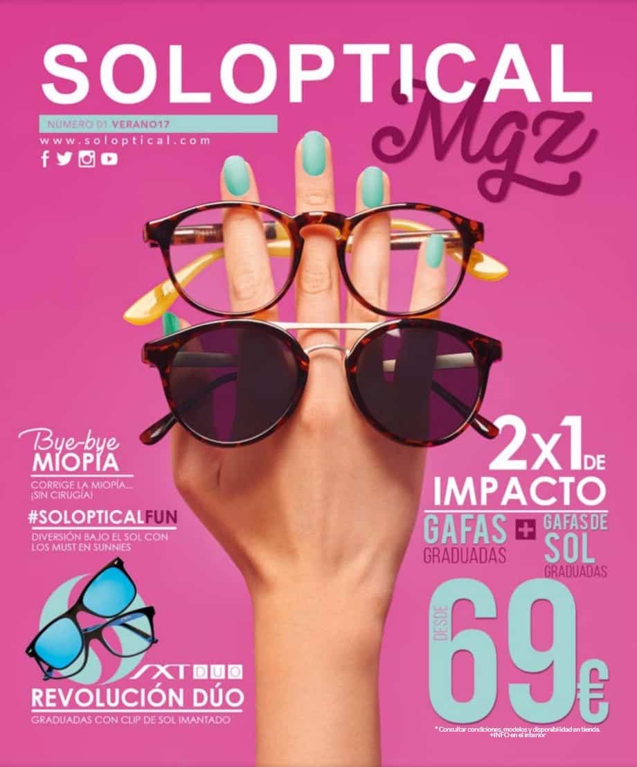 Captura de pantalla del Fotografía de publicidad para catálogo de verano de la cadena de ópticas Soloptical y Solvisión